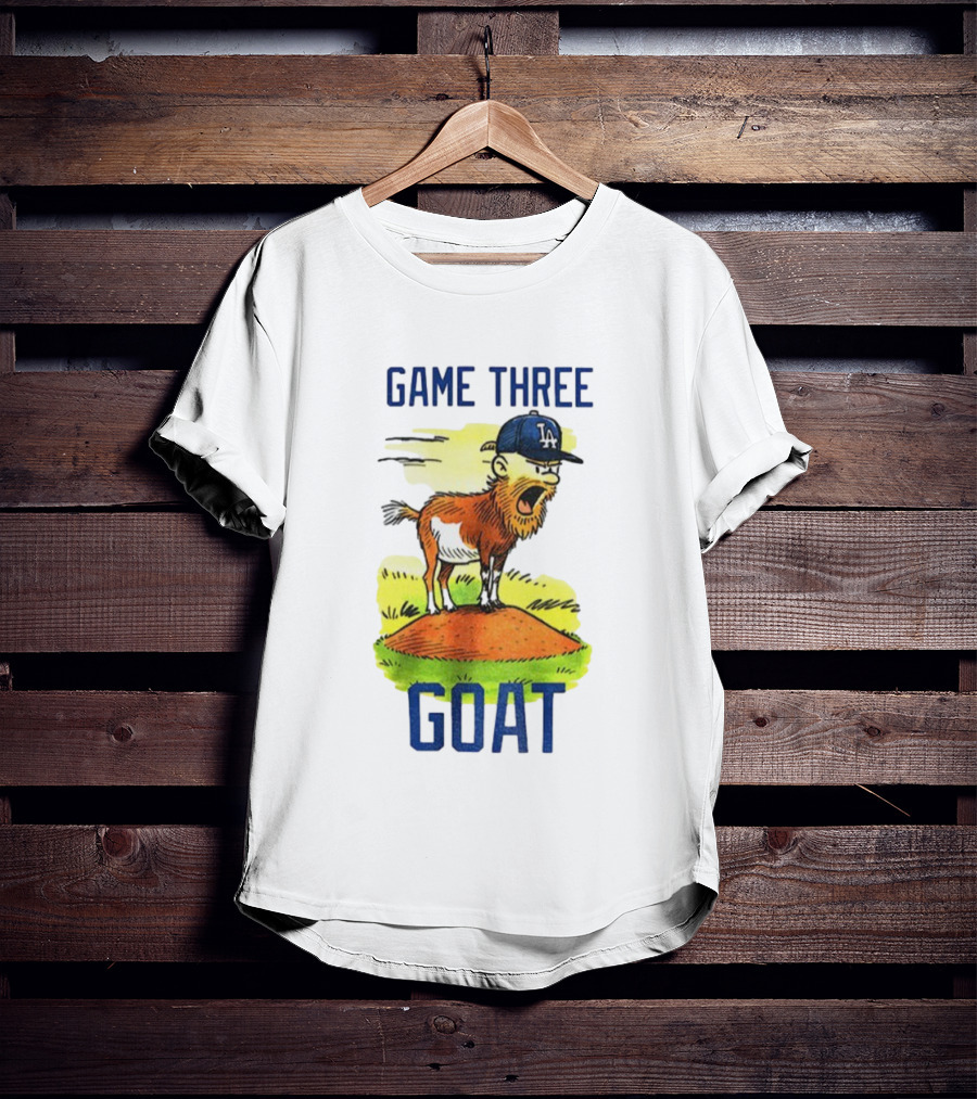 Game Three Goat Los Angeles Dodgers MLB Baseball World Series 2025 T-Shirt