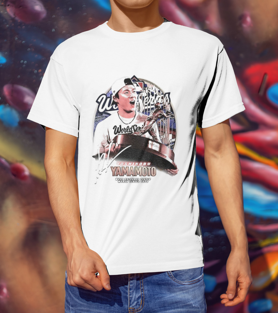 Yoshinobu Yamamoto MVP Most Valuegue Player World Series 2025 MLB Signature T-Shirt