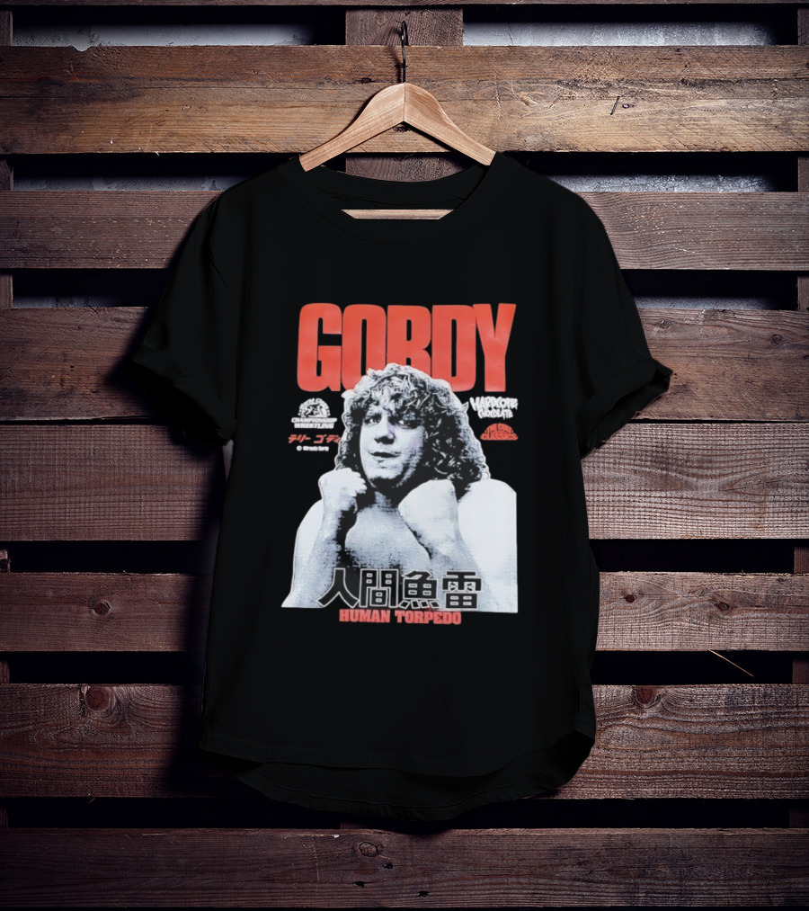 Gordy Human Torpedo Terry Championship Wrestling Hardcore Legend T-Shirt