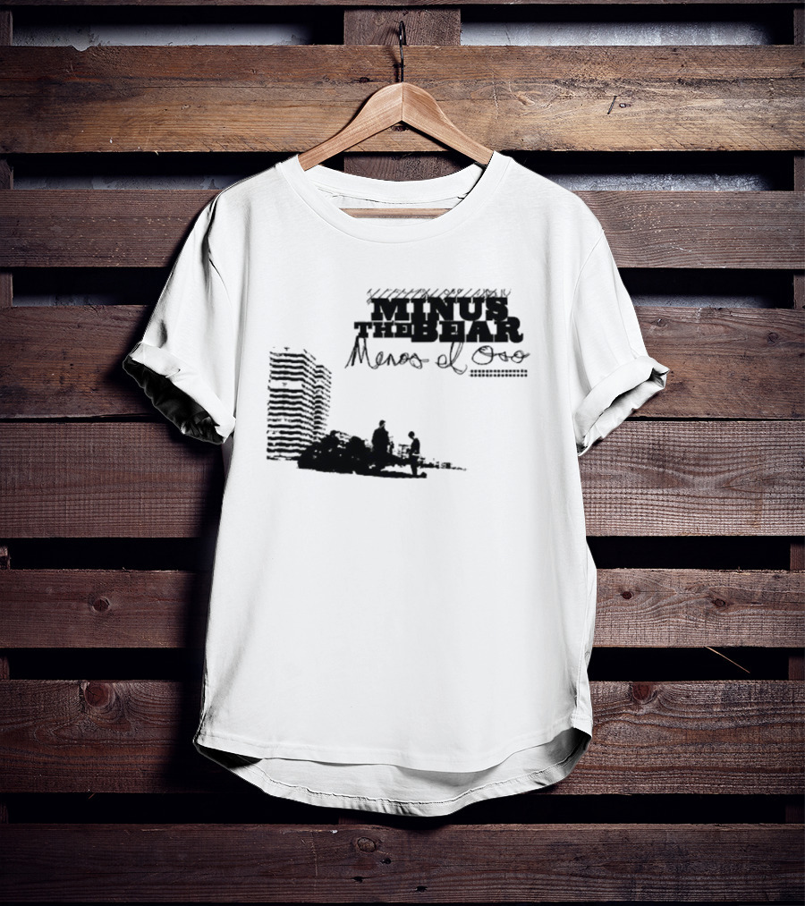Minus The Bear Menos El Oso Skyline Urban Scene T-Shirt