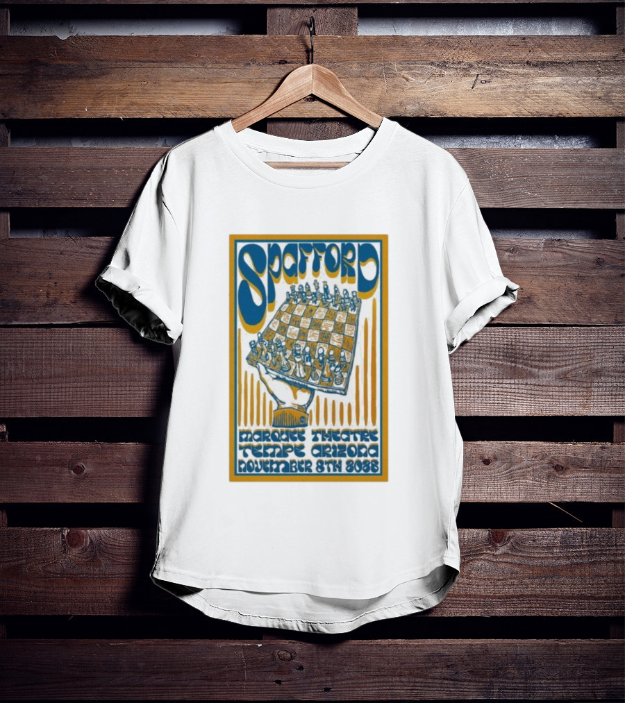 Spafford Marquee Theatre Tempe Arizona November 8th 2025 Chessboard Art T-Shirt