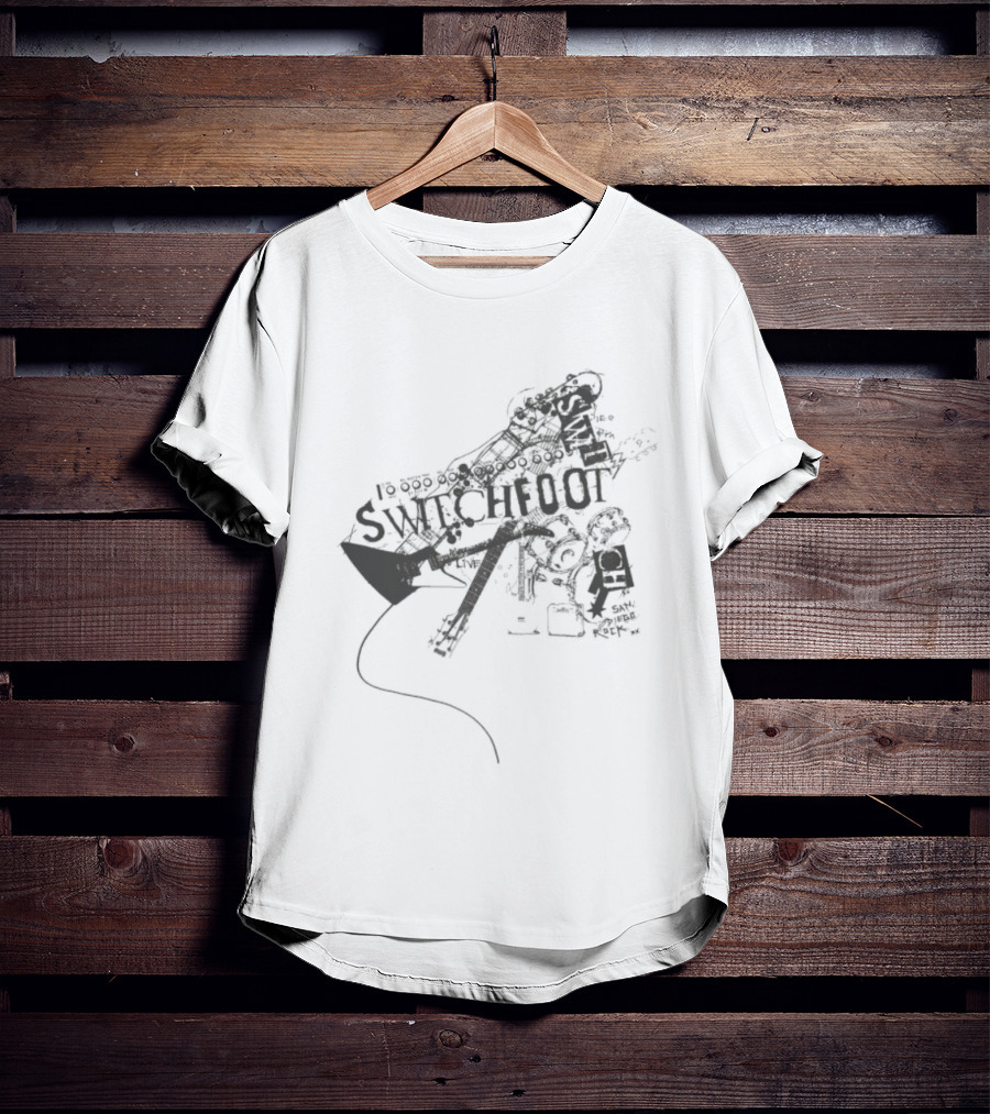 Switchfoot San Diego Rock Guitar Words Illustration T-Shirt