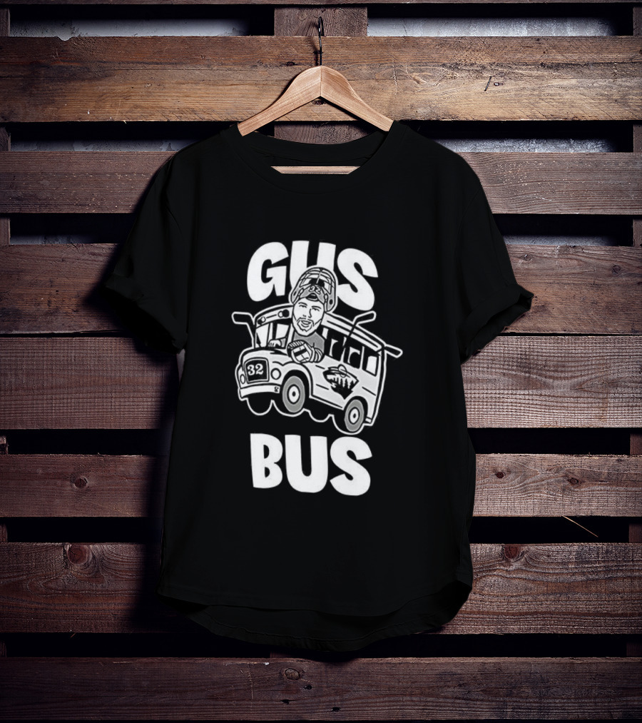 Gus Bus All Aboard Zach Parise Minnesota Wild Hockey T-Shirt
