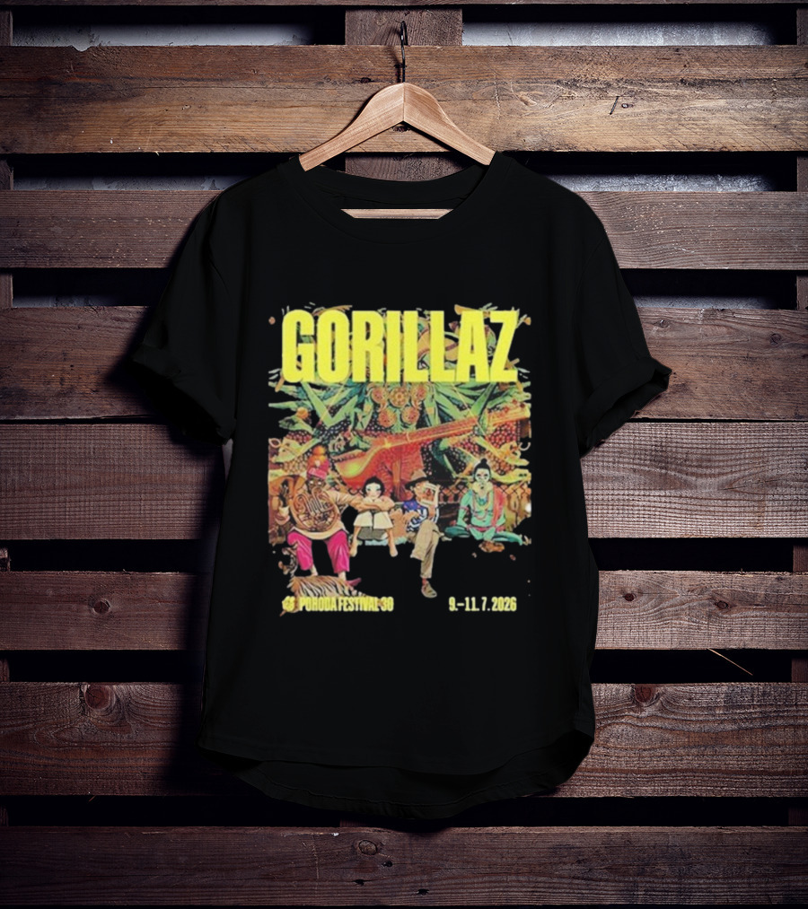 Gorillaz Pohoda Festival July 9-11 2026 Vibrant Music Artistry T-Shirt