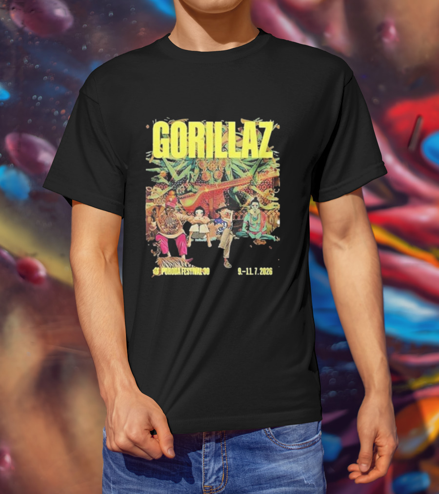 Gorillaz Pohoda Festival July 9-11 2026 Vibrant Music Artistry T-Shirt