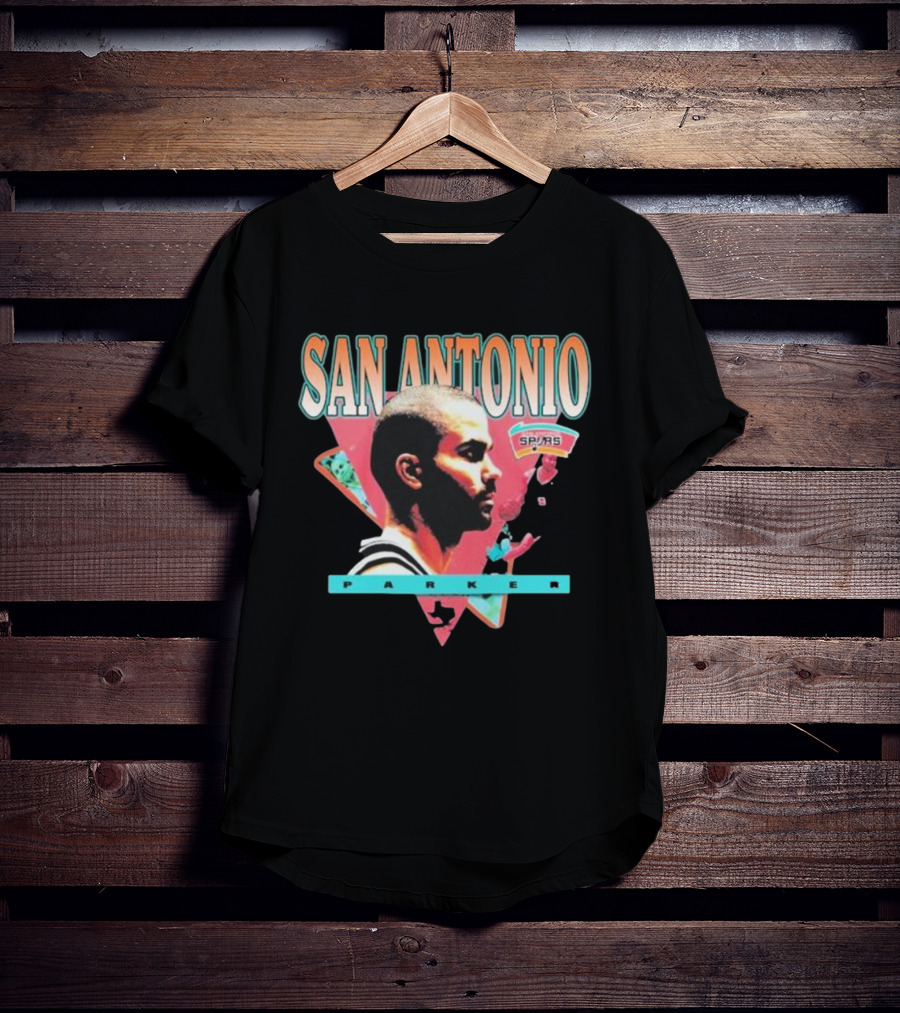 San Antonio Spurs Parker Vintage Basketball Style T-Shirt