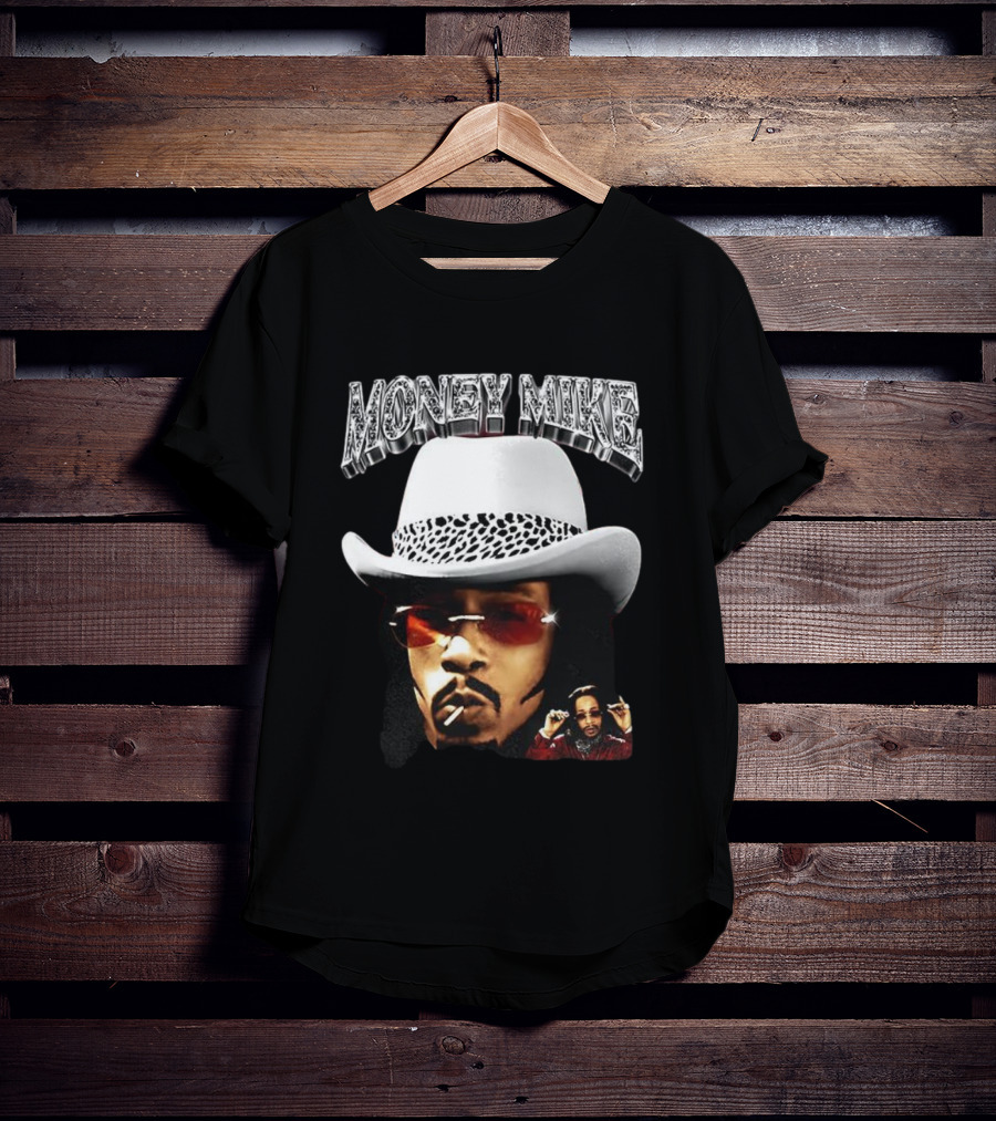 Money Mike Friday After Next Character Big Face White Hat Sunglasses T-Shirt