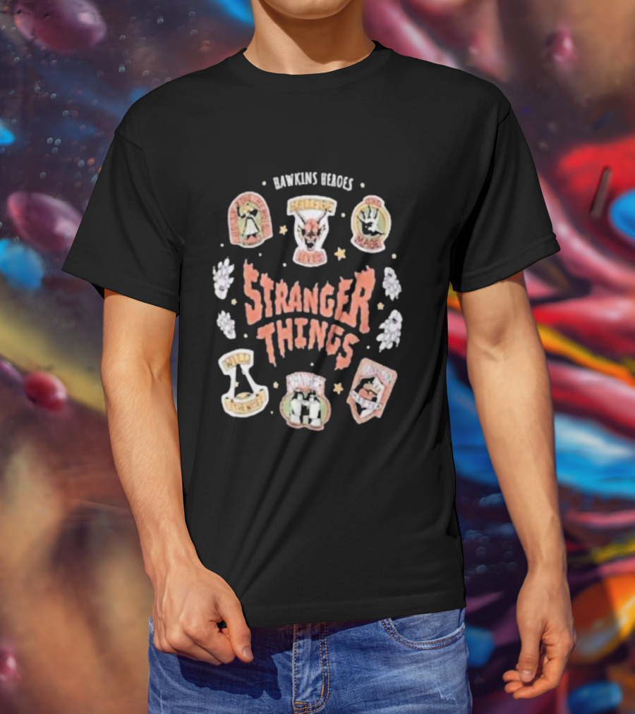 Stranger Things Hawkins Heroes High Five Hawkins Tigers Hellfire Club T-Shirt