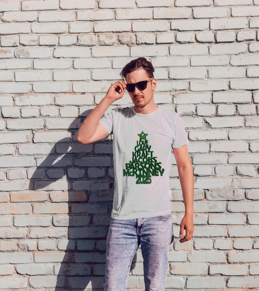 2025 Love Gary Kraft Jacobs Parsons McKinney Christmas Tree T-Shirt