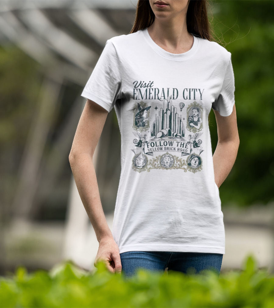 Visit Emerald City Follow The Yellow Brick Road Wizard Of Oz T-Shirt