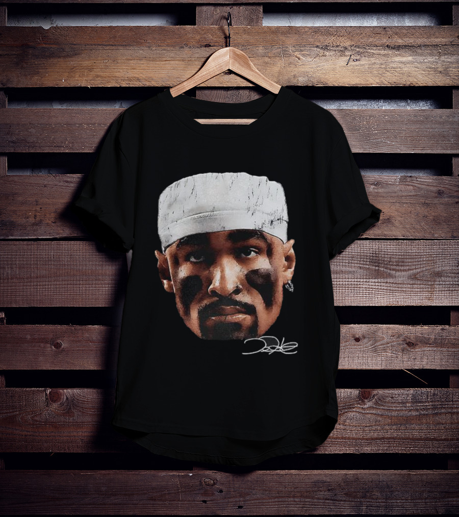 Jalen Hurts Philadelphia Eagles Big Head Signature Vintage Football T-Shirt