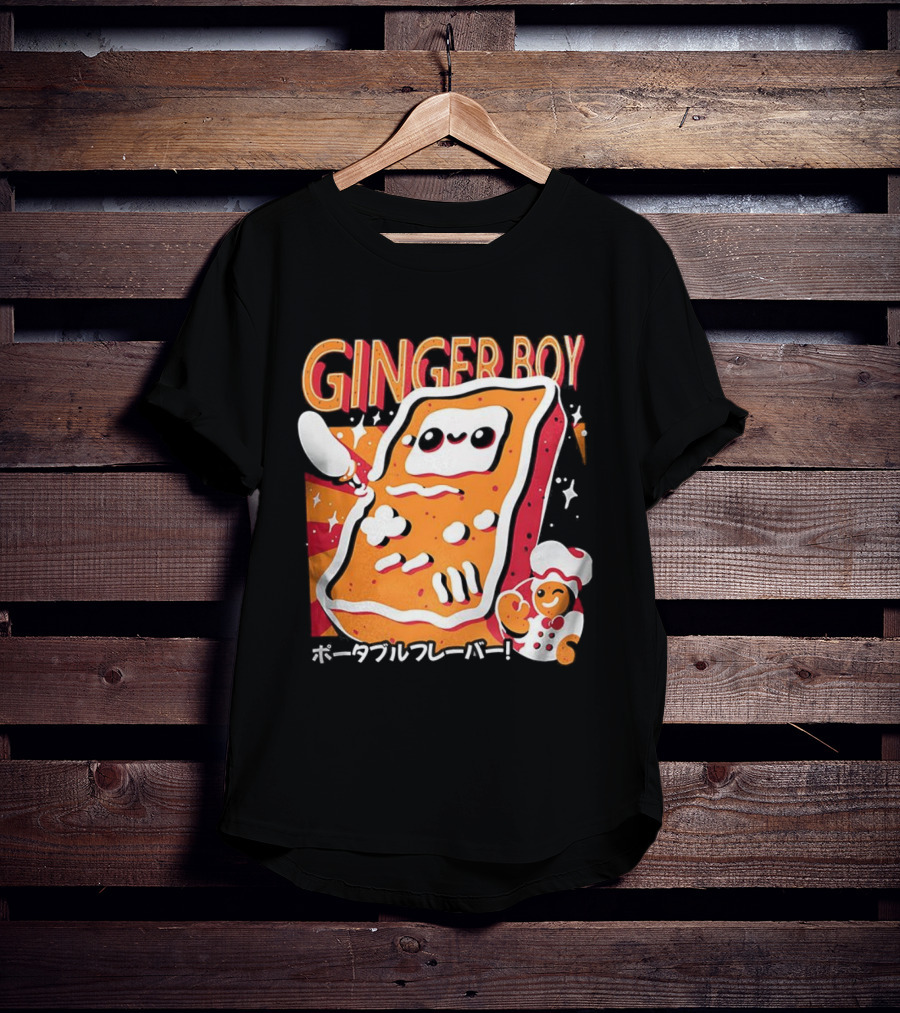 GingerBoy Gingerbread Handheld Game Console Christmas Portable Flavor Chef T-Shirt