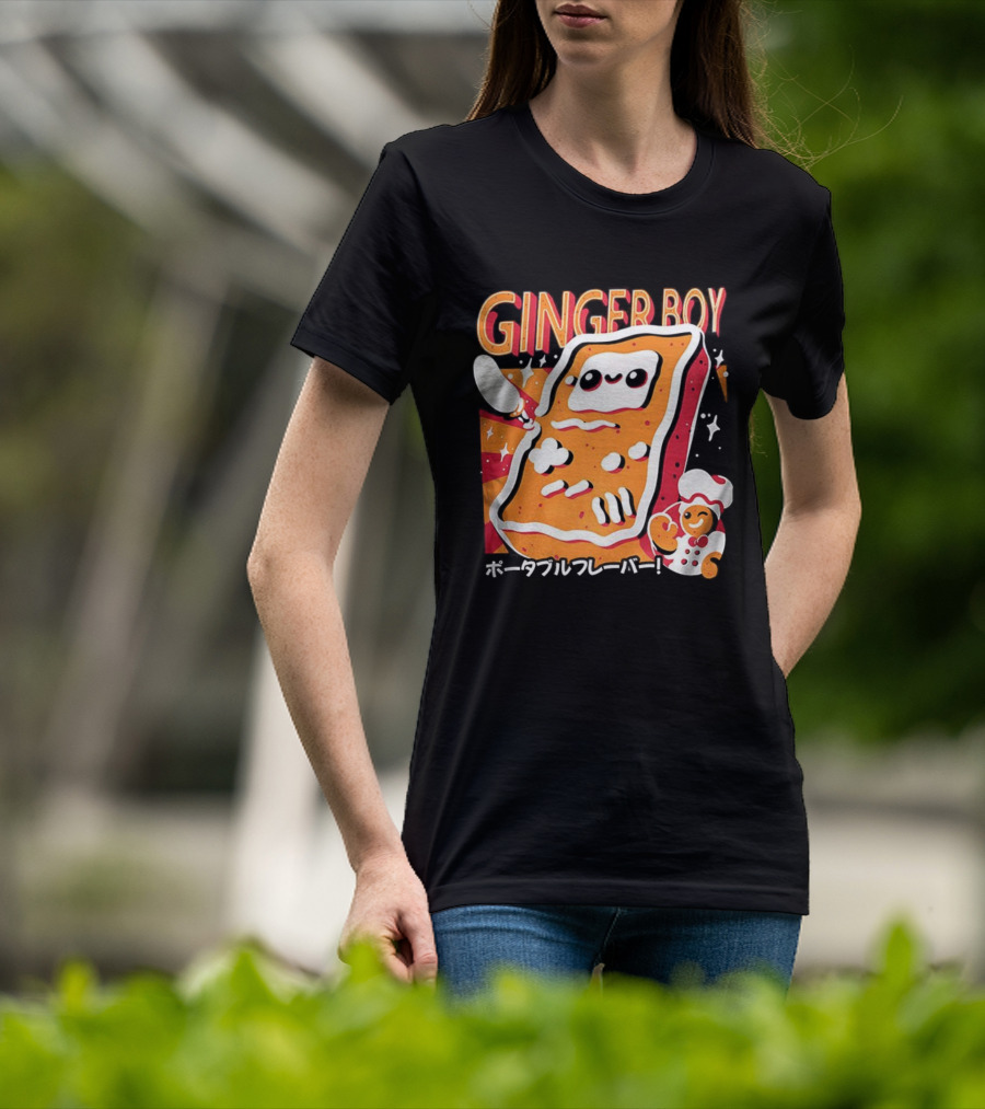 GingerBoy Gingerbread Handheld Game Console Christmas Portable Flavor Chef T-Shirt