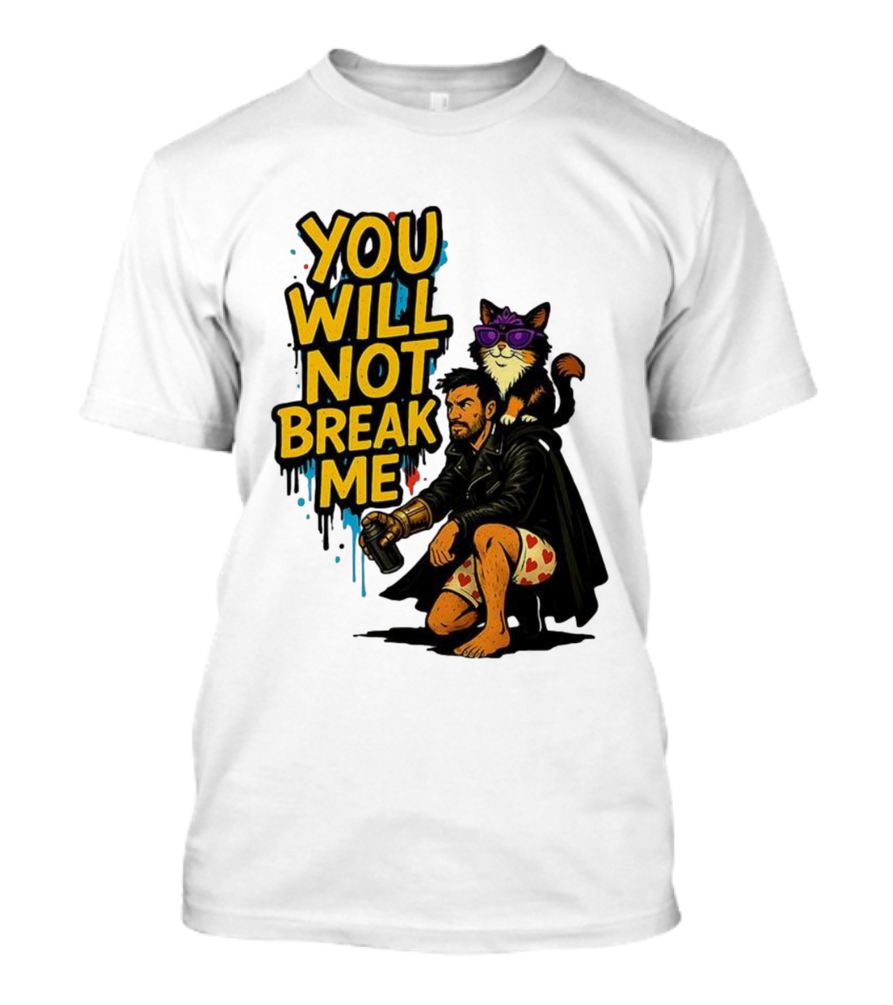 Dungeon Crawler Carl You Will Not Break Me Donut Cat Graffiti Style T-Shirt
