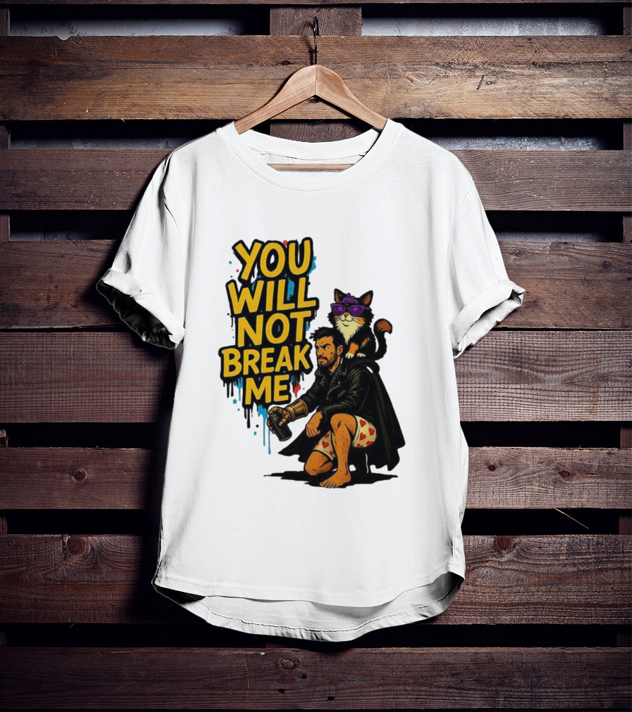 Dungeon Crawler Carl You Will Not Break Me Donut Cat Graffiti Style T-Shirt