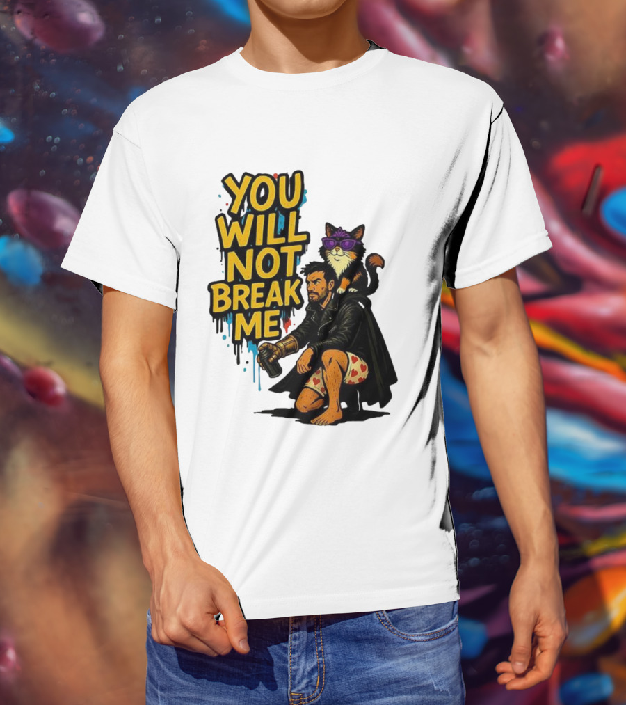Dungeon Crawler Carl You Will Not Break Me Donut Cat Graffiti Style T-Shirt