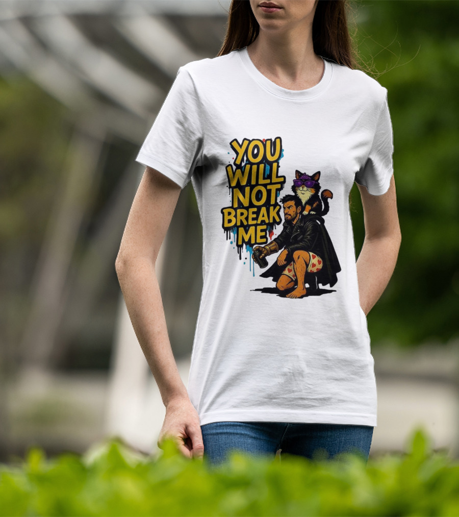 Dungeon Crawler Carl You Will Not Break Me Donut Cat Graffiti Style T-Shirt
