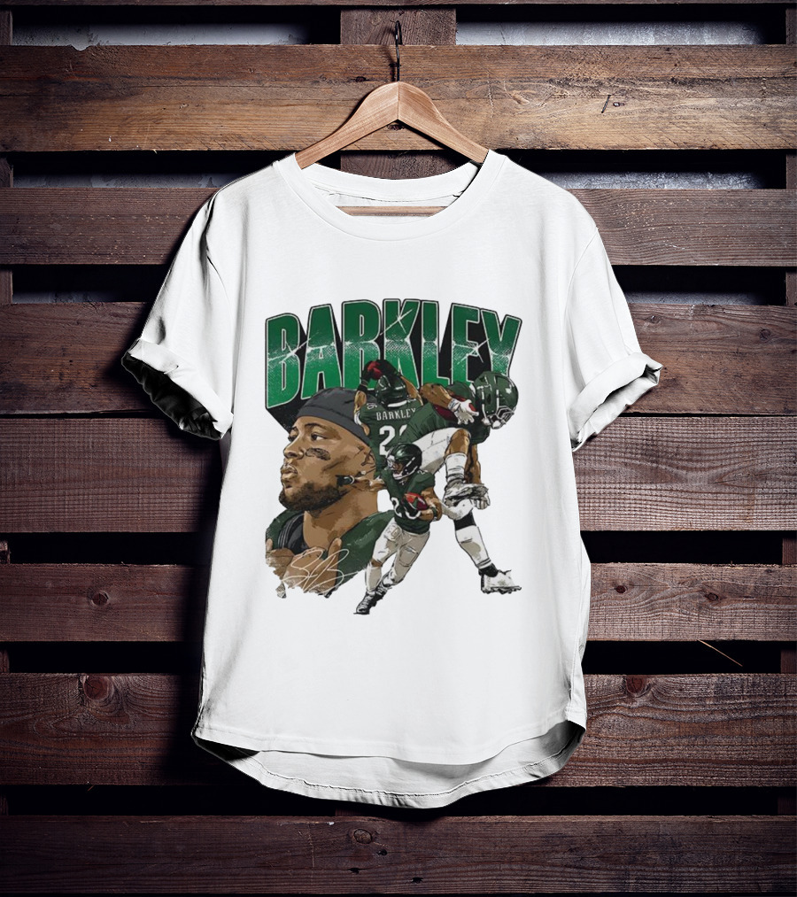 Barkley Saquon Football Player Signature Philadelphia Eagles T-Shirt