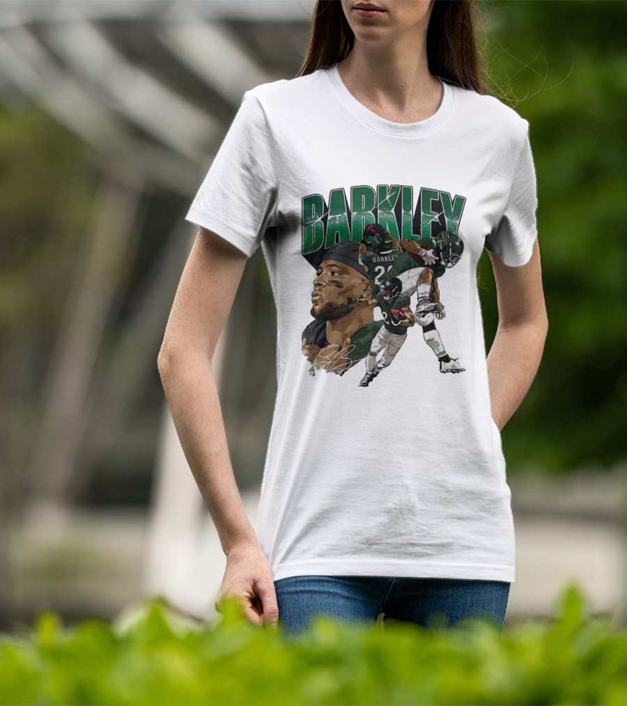 Barkley Saquon Football Player Signature Philadelphia Eagles T-Shirt