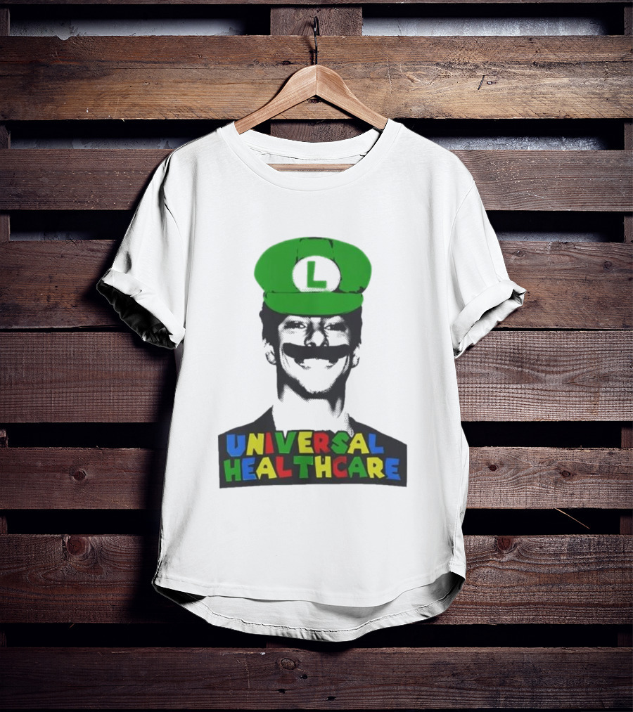 Luigi Mangione Universal Healthcare Mario Bros Green Hat T-Shirt