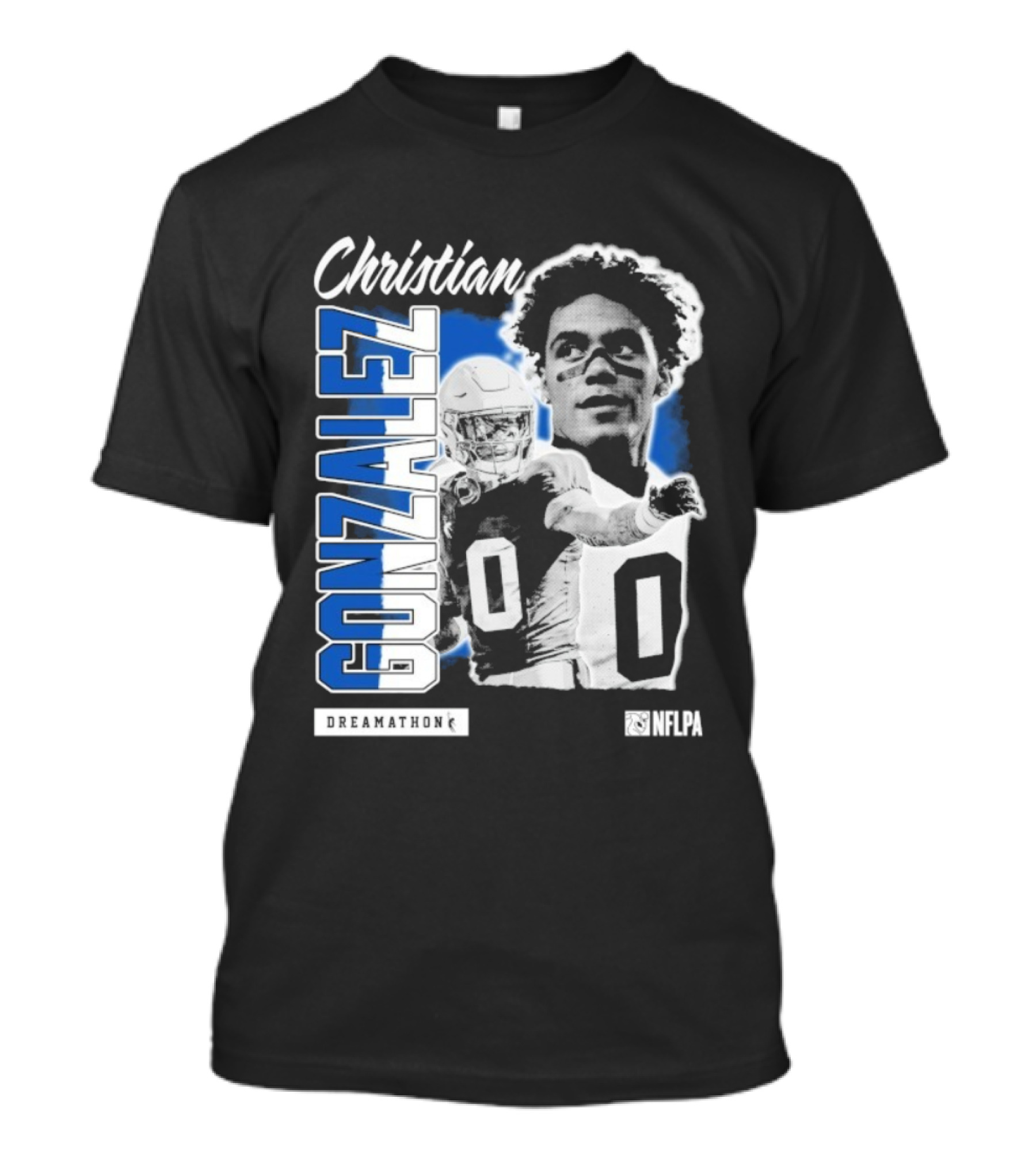 Christian Gonzalez NFLPA Dreamathon Football Athlete T-Shirt