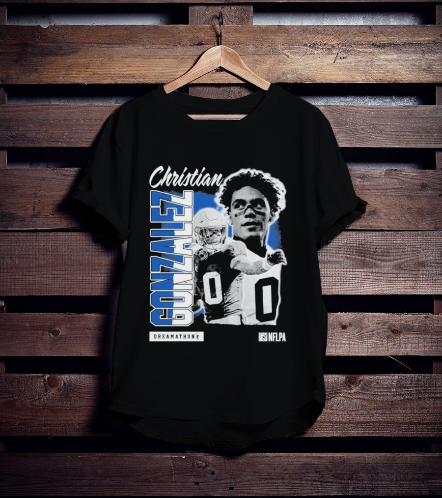 Christian Gonzalez NFLPA Dreamathon Football Athlete T-Shirt