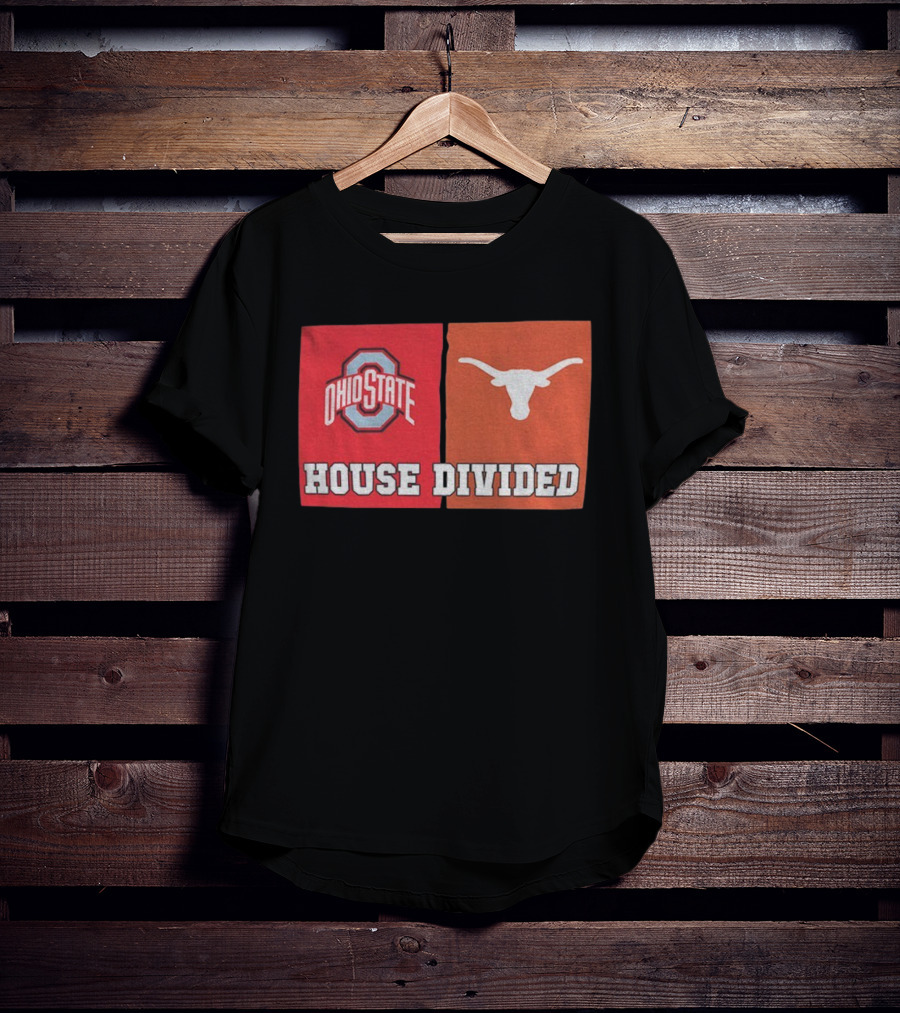Ohio State Buckeyes Texas Longhorns House Divided T-Shirt