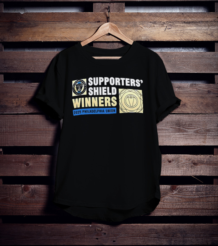 Philadelphia Union MLS 2025 Supporters’ Shield Winners Badge T-Shirt