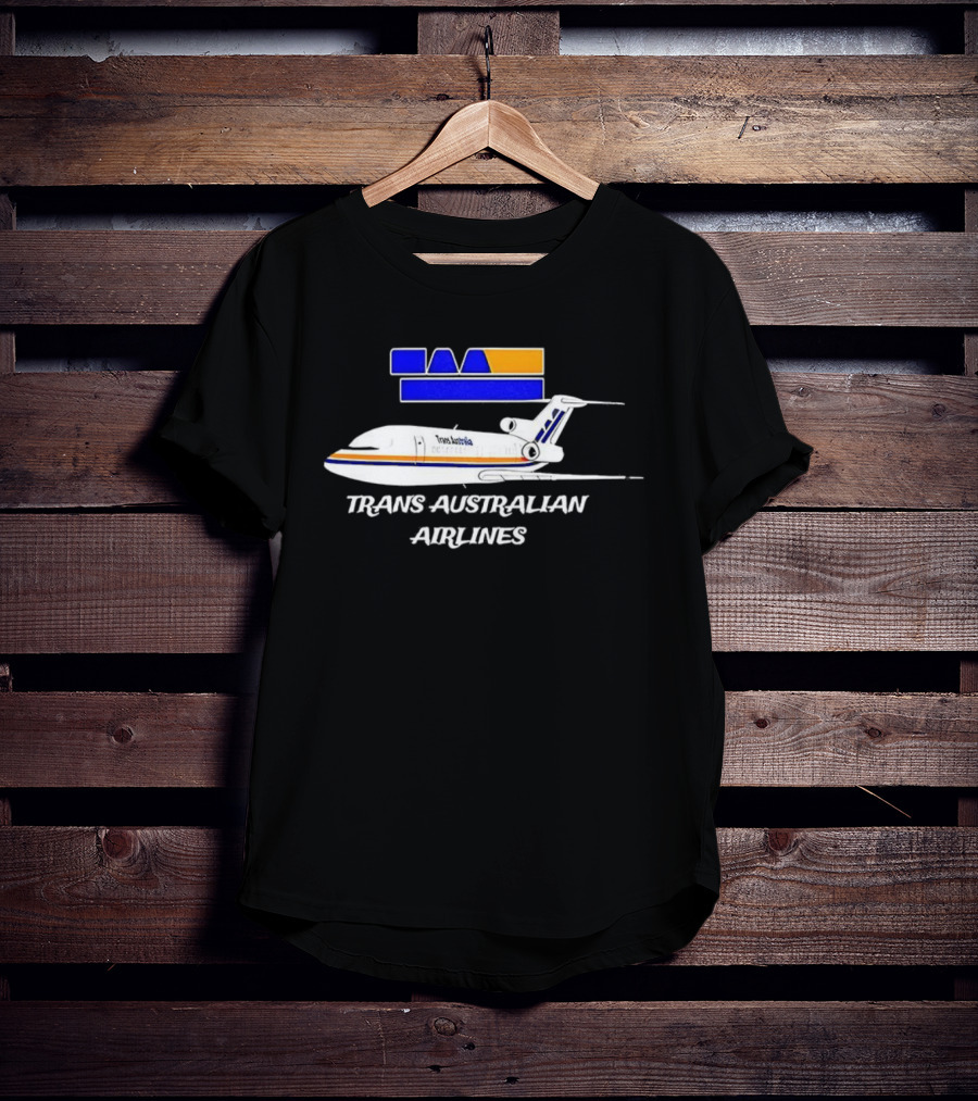 Trans Australian Airlines Classic Aviation Design Plane TAA Text Retro T-Shirt
