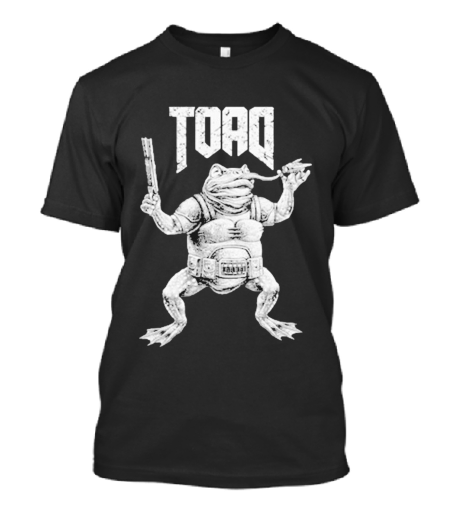 Toad Frog Warrior With Gun And Sword T-Shirt