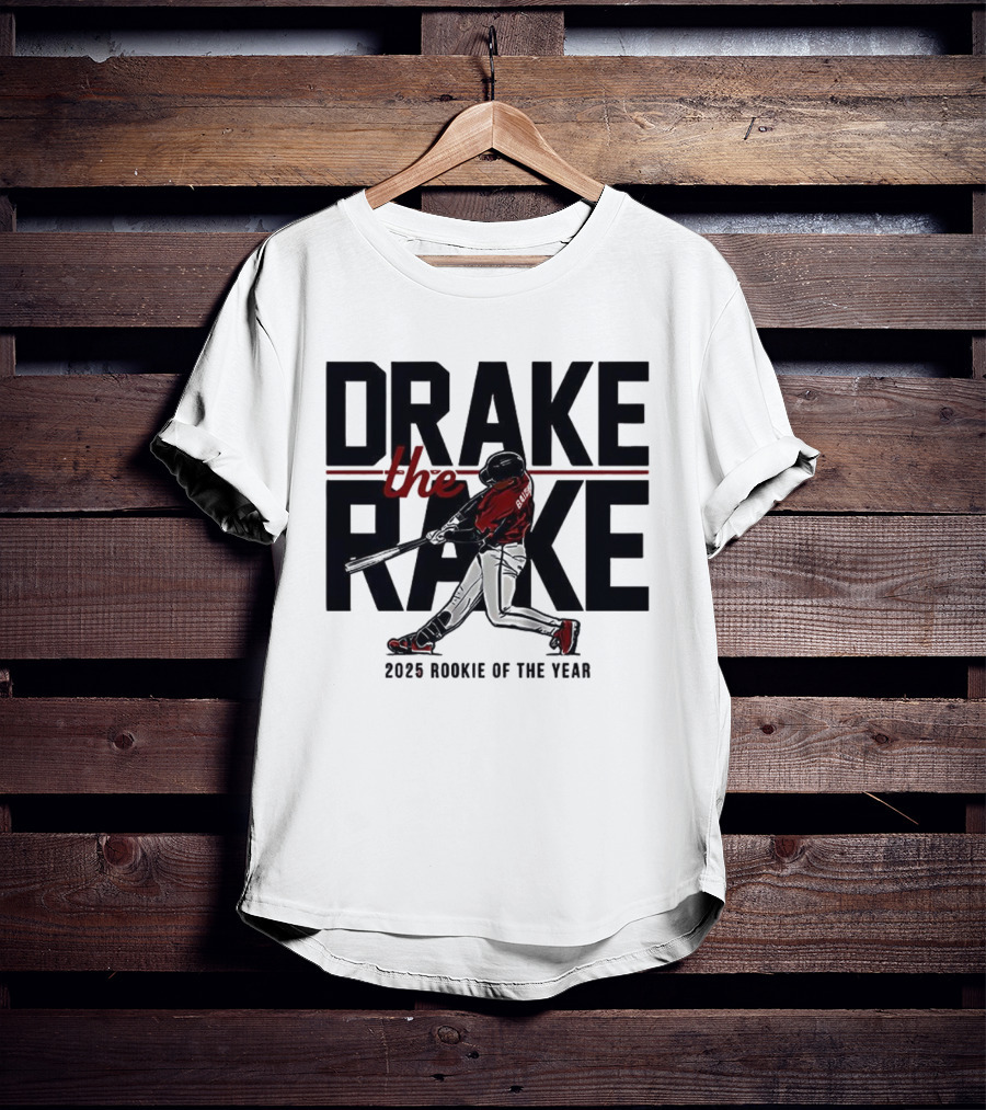 Drake The Rake 2025 Rookie Of The Year Atlanta Braves Baseball T-Shirt