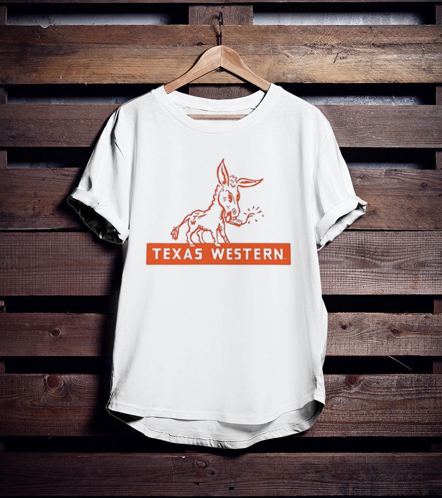 Texas Western Donkey Mascot Classic Vintage Style T-Shirt