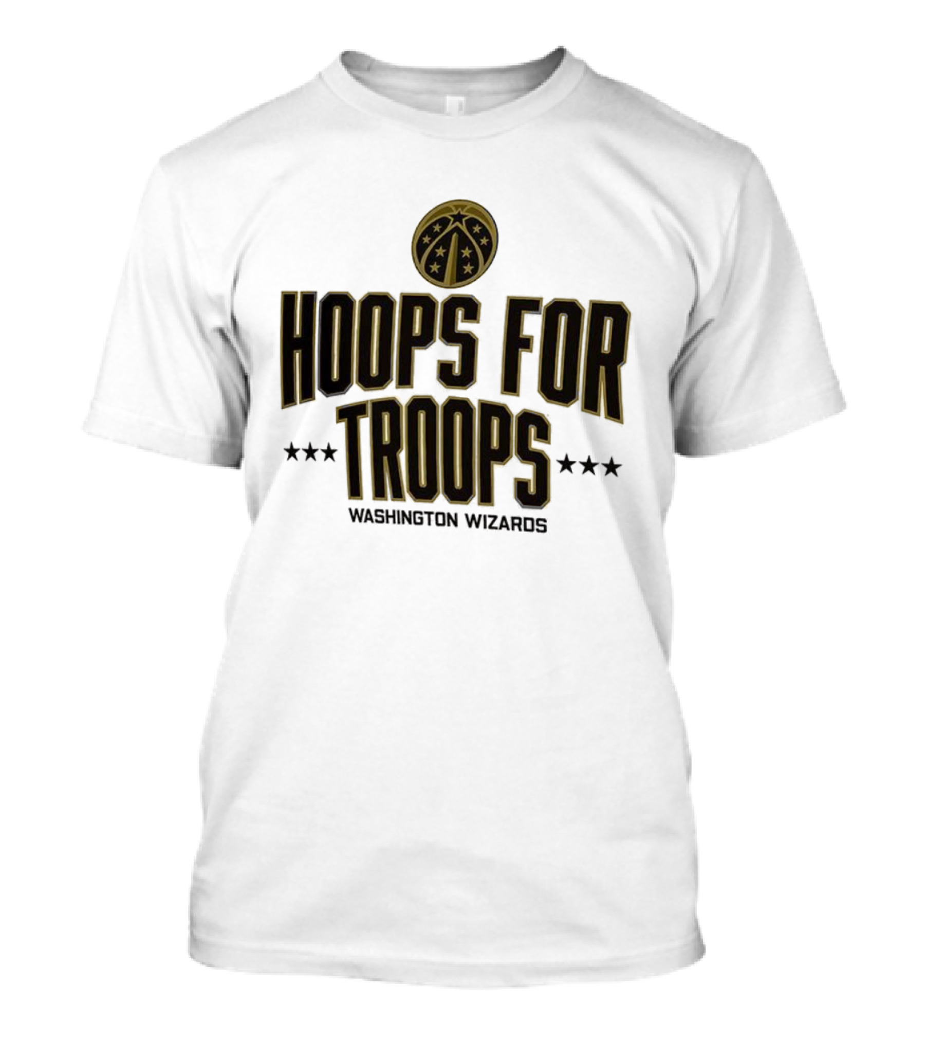 Hoops For Troops Washington Wizards Patriotic Basketball Campaign T-Shirt