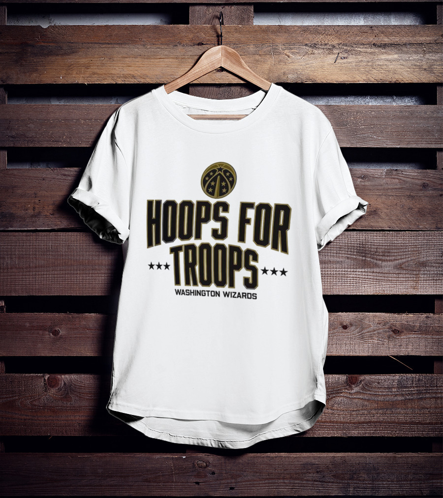 Hoops For Troops Washington Wizards Patriotic Basketball Campaign T-Shirt
