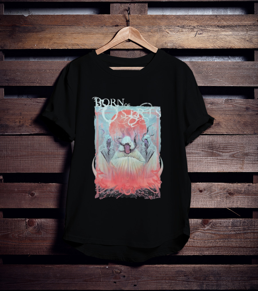 Born Of Osiris Dark Fable Mystical Hooded Figures And Fiery Aura T-Shirt