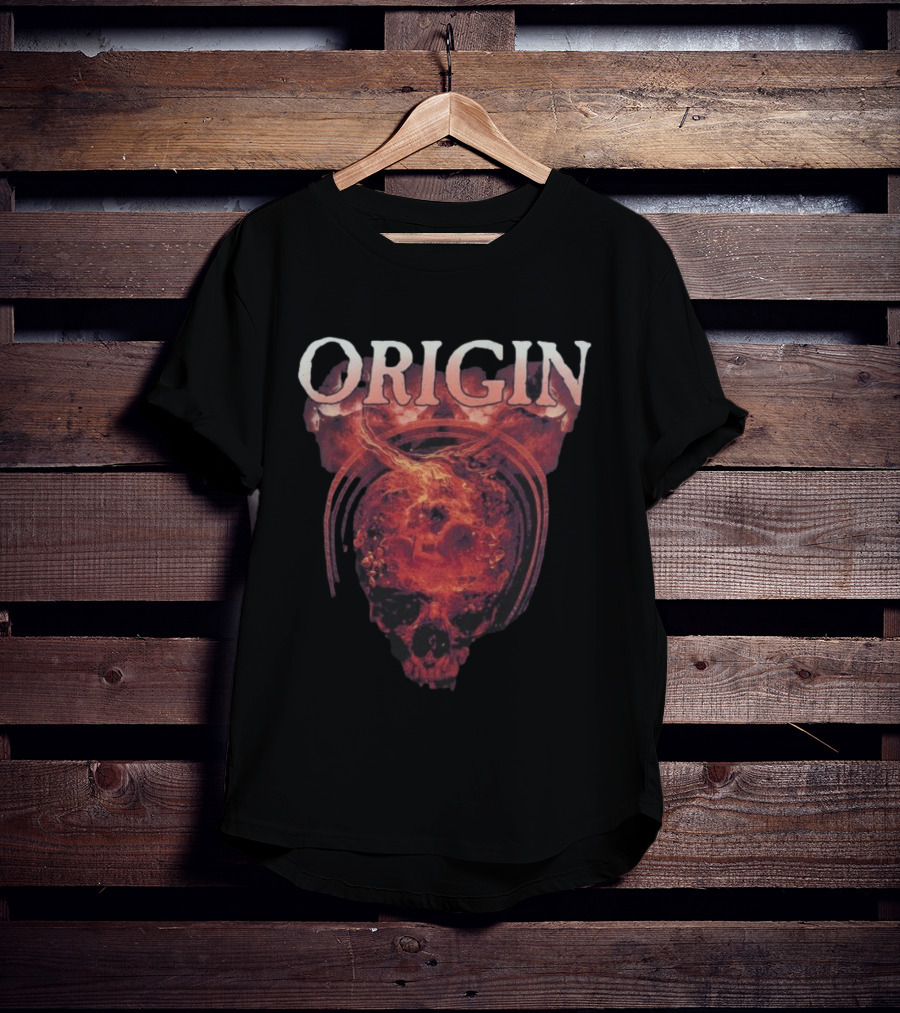 Origin Unequivocal Skull Fiery Cosmic Imagery T-Shirt
