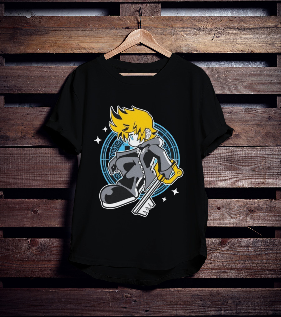 Goblin Tengu Just Another Nobody Key Wielder Blue Background T-Shirt