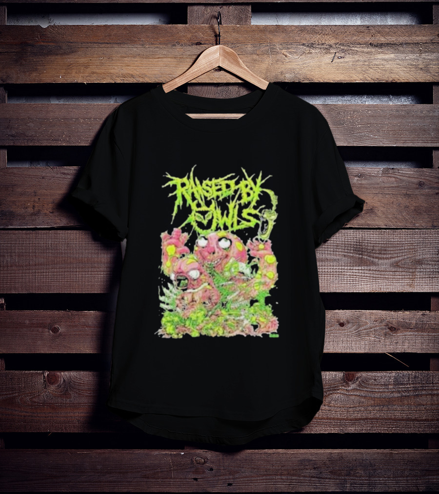 Transfusion Owls Neon Gore Monster Brutal Horror Metal T-Shirt