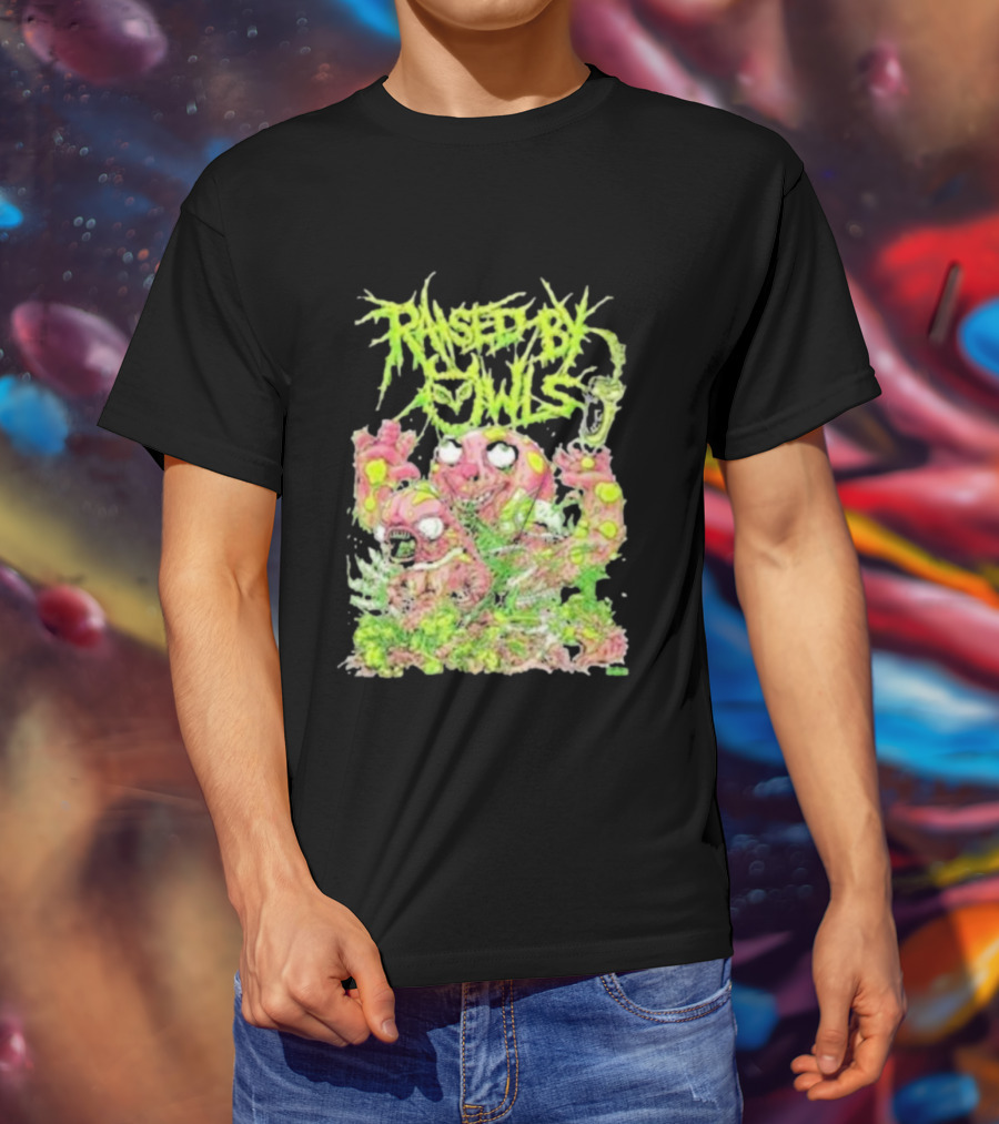 Transfusion Owls Neon Gore Monster Brutal Horror Metal T-Shirt