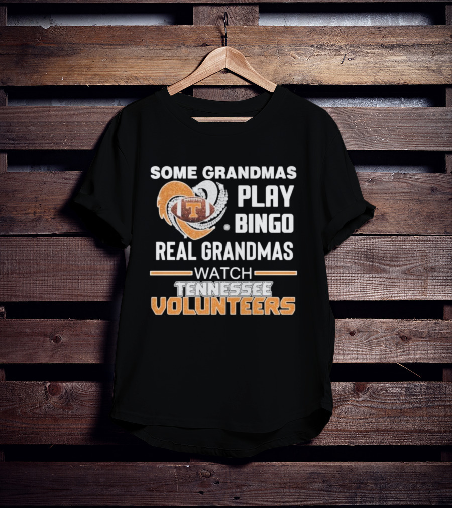 Some Grandmas Play Bingo Real Grandmas Tennessee Volunteers Football Diamond Heart T-Shirt