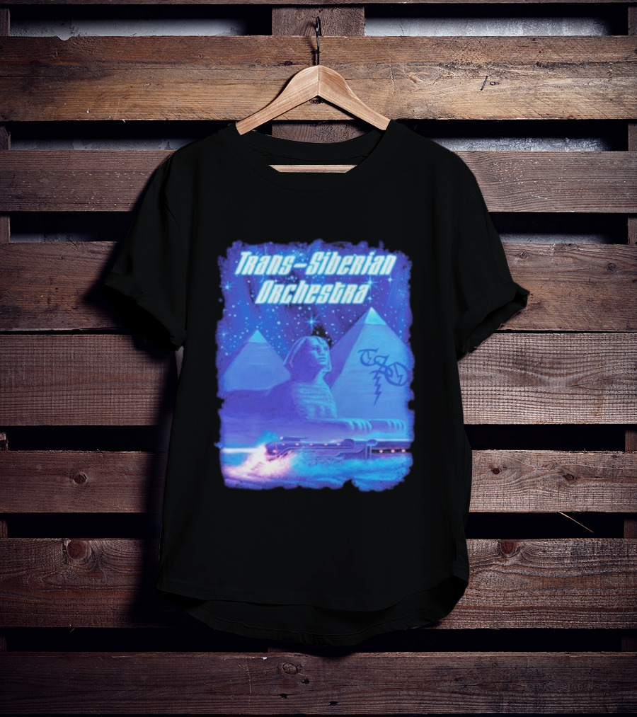 Trans-Siberian Orchestra Sphynx Train Pyramids Lightning Guitar Scene T-Shirt