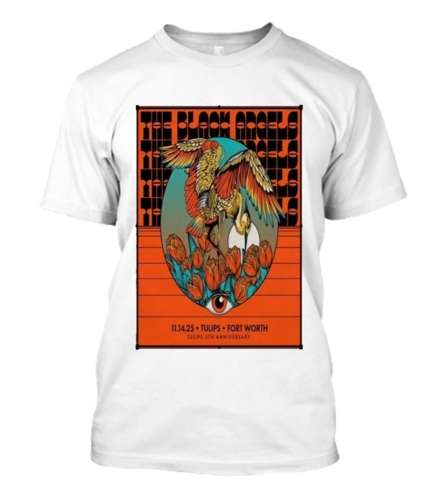 The Black Angels Tulips 5th Anniversary Fort Worth November 14 2025 T-Shirt