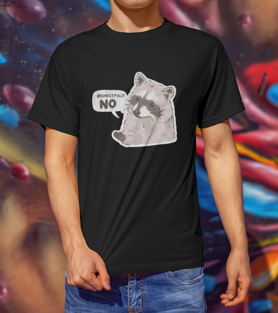 Respectfully No Funny Raccoon Vintage T-Shirt