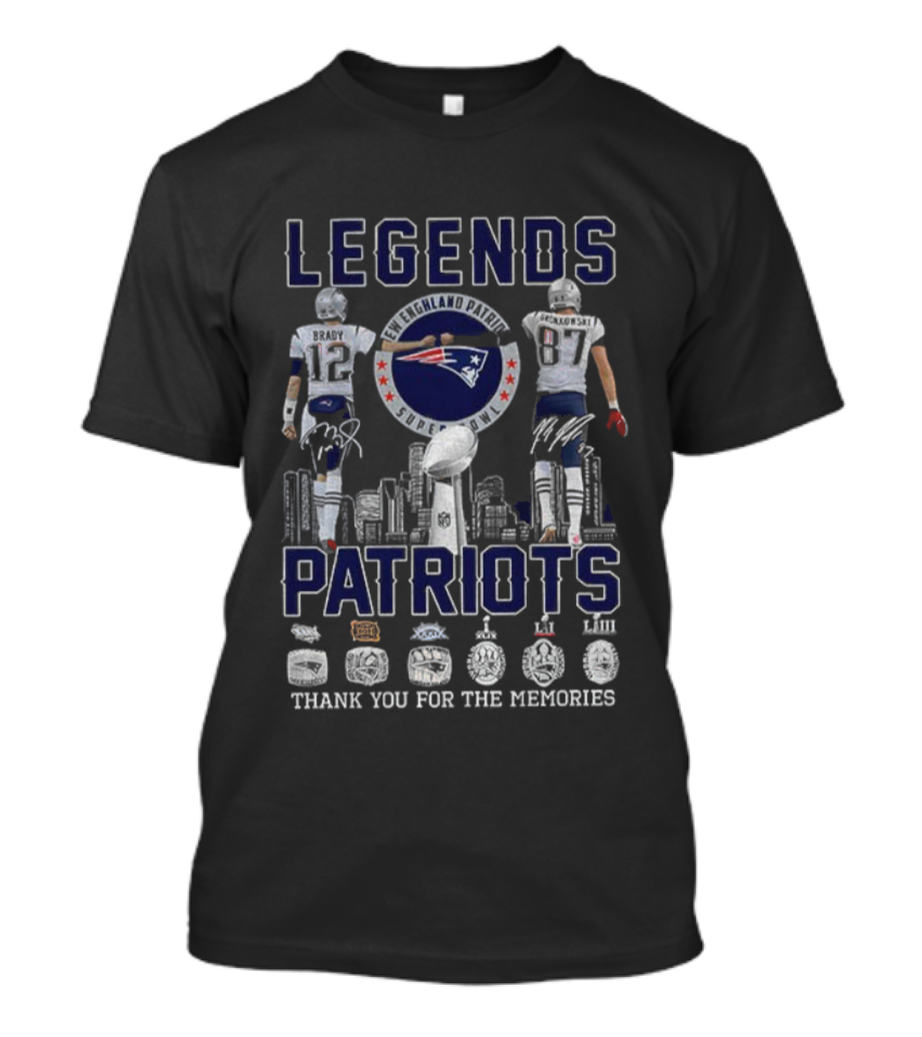 LEGENDS NEW ENGLAND PATRIOTS THANK YOU FOR THE MEMORIES T-Shirt