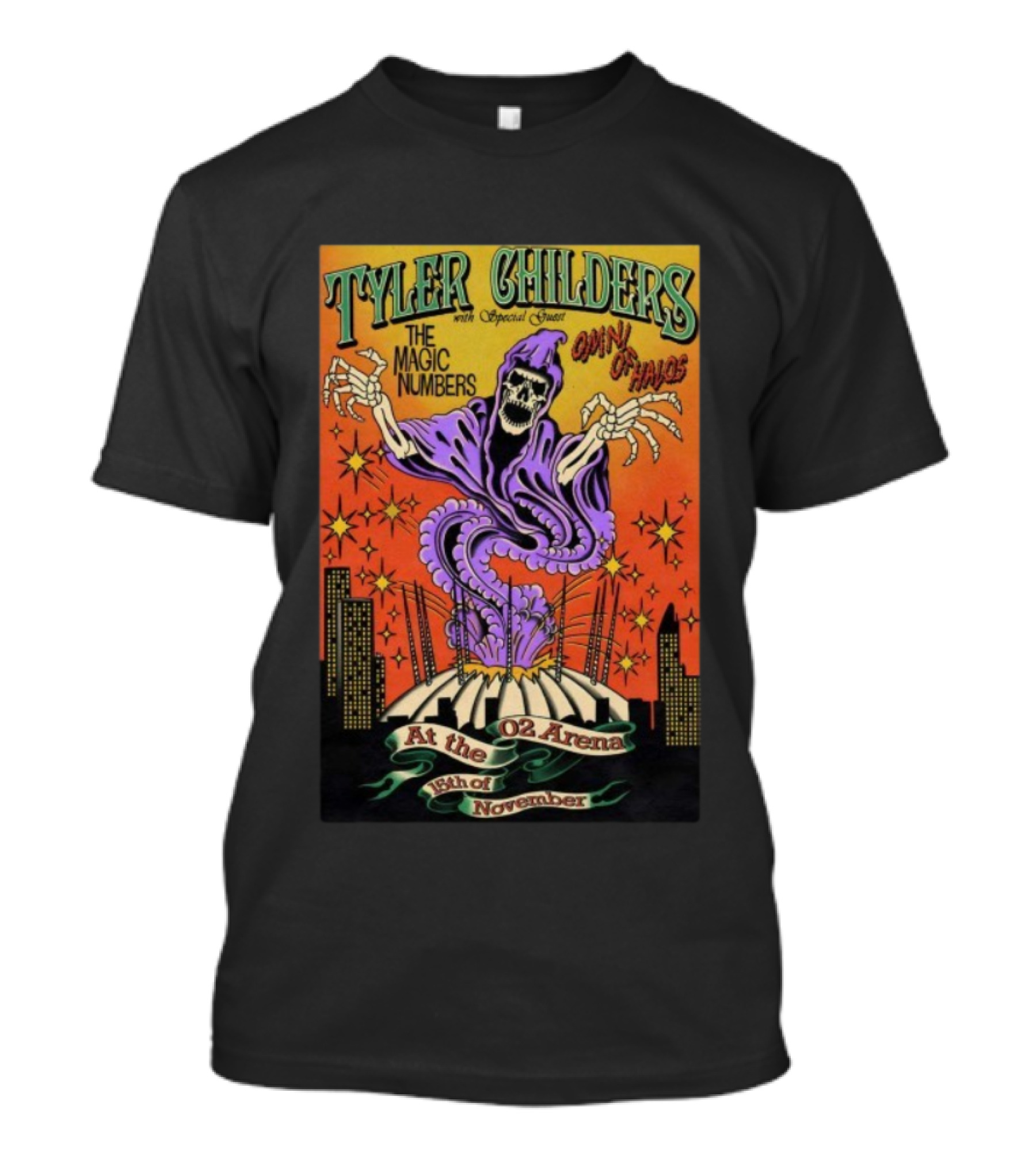 Tyler Childers The Magic Numbers Call Of Halos O2 Arena London November 15 2025 T-Shirt