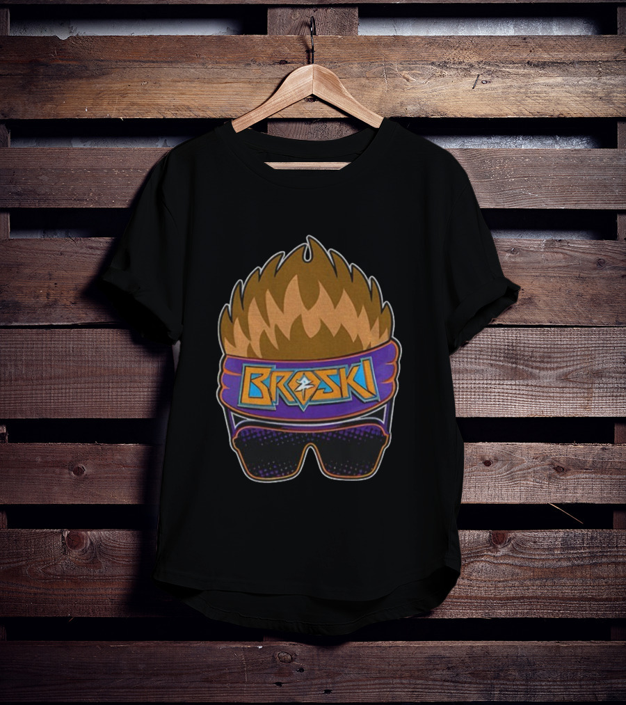 Broski Zack Ryder WWE Headband Sunglasses Hair Icon T-Shirt