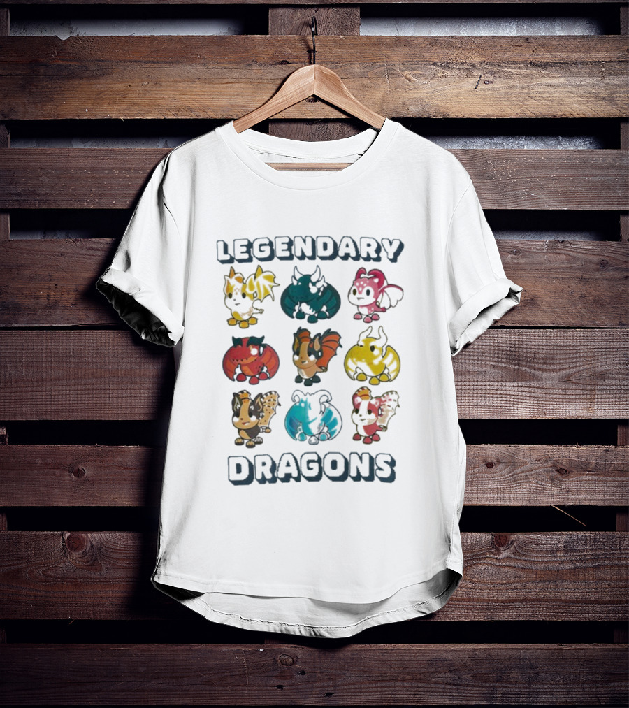 Legendary Dragons Adopt Me Colorful Characters Collection T-Shirt