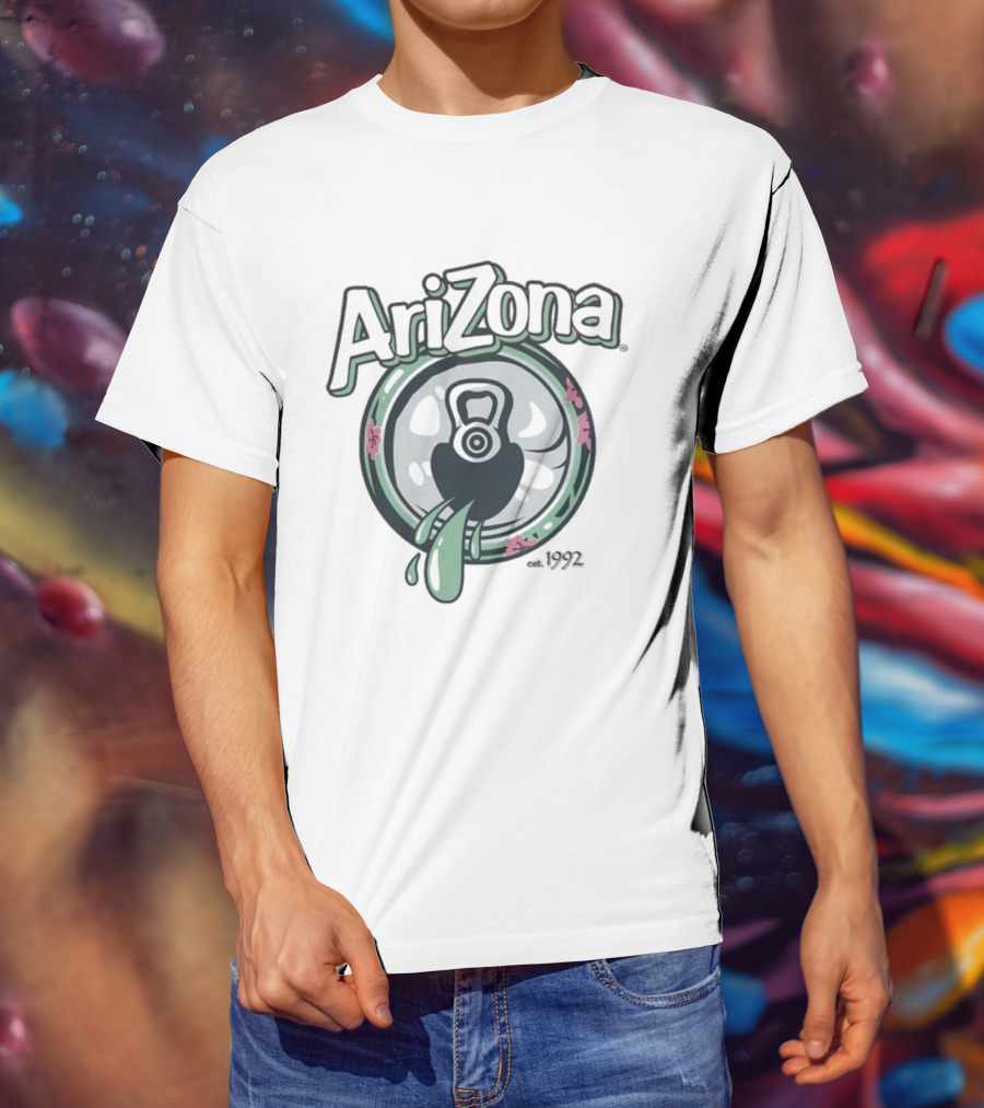 AriZona Tea Drip Since 1992 Flower Can Design T-Shirt