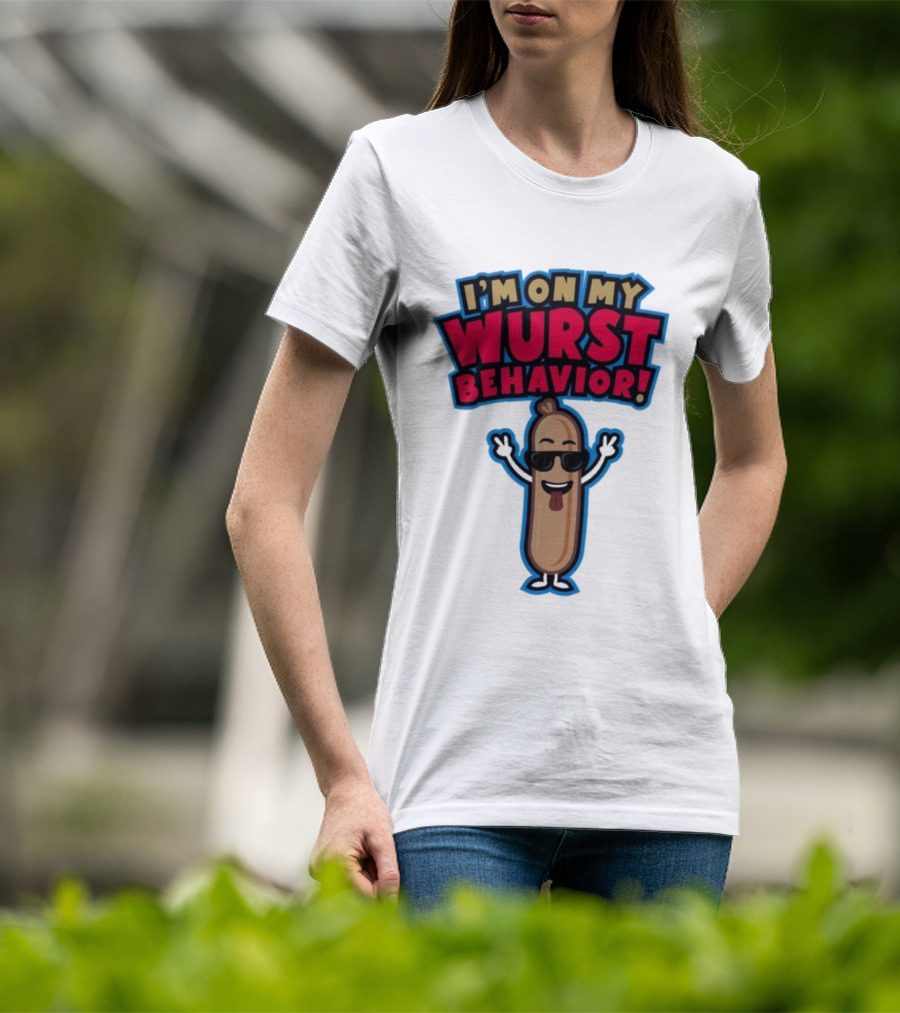 Jonas Brothers I'm On My Wurst Behavior Sausage Sunglasses Fun T-Shirt