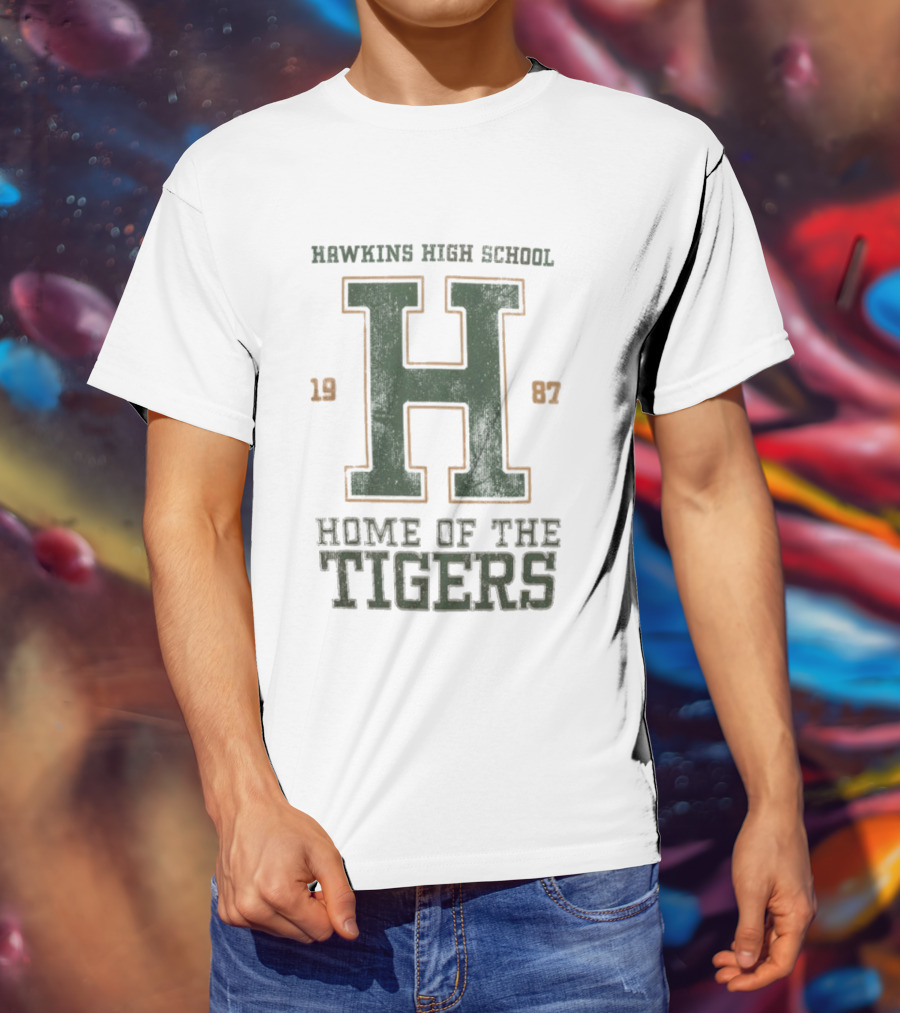 Hawkins High School Home Of The Tigers 1987 Stranger Things T-Shirt